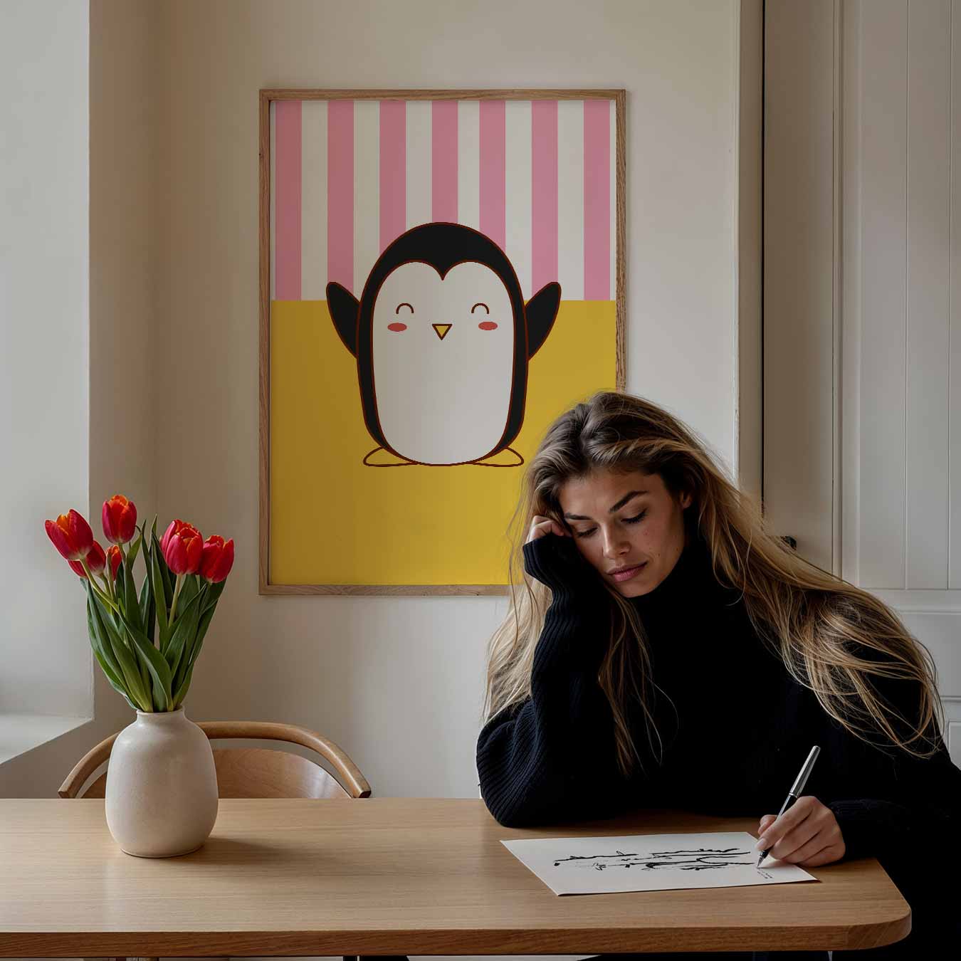 Schattige Pinguïn Poster-WallArtistic