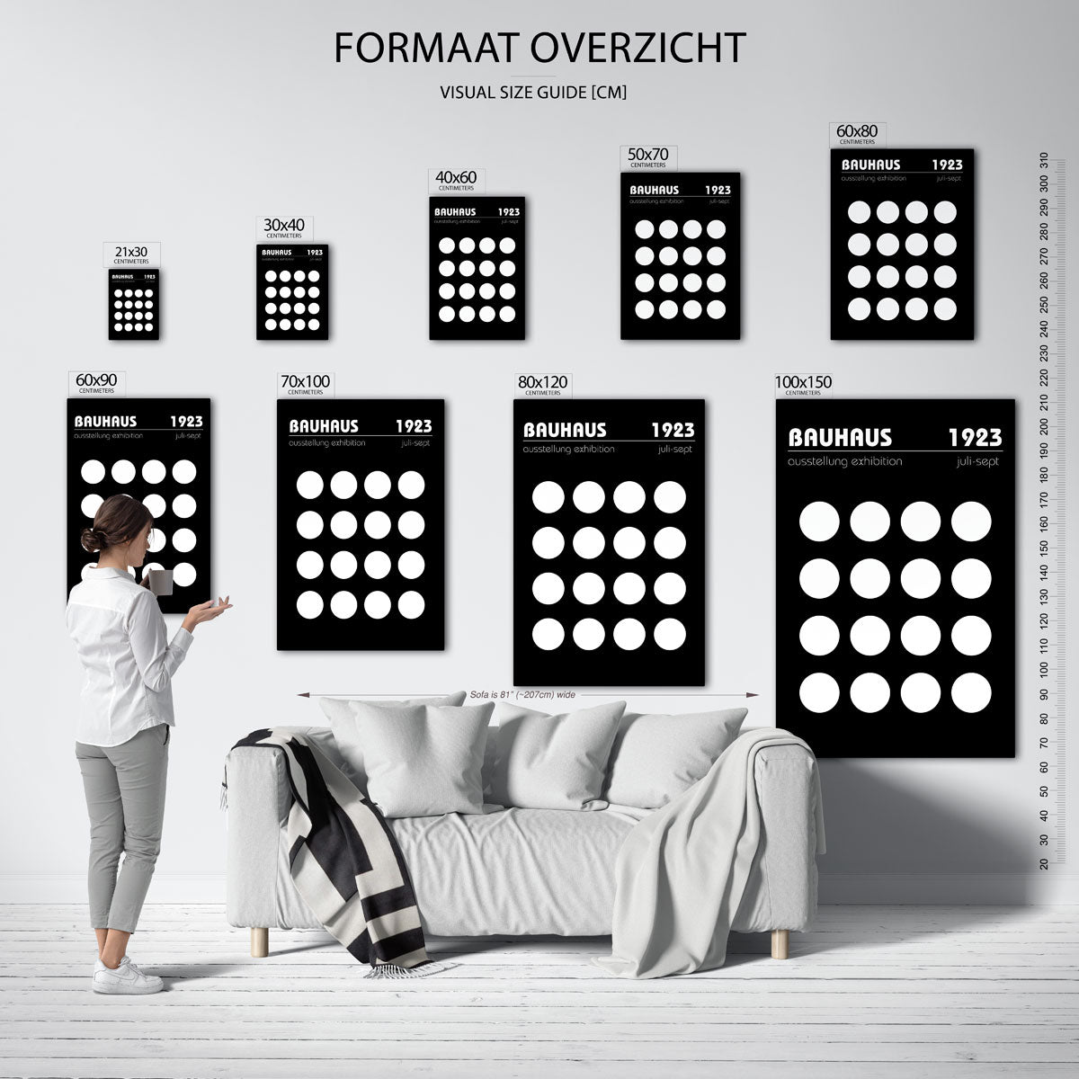 Cirkelpatroon en tekst Poster