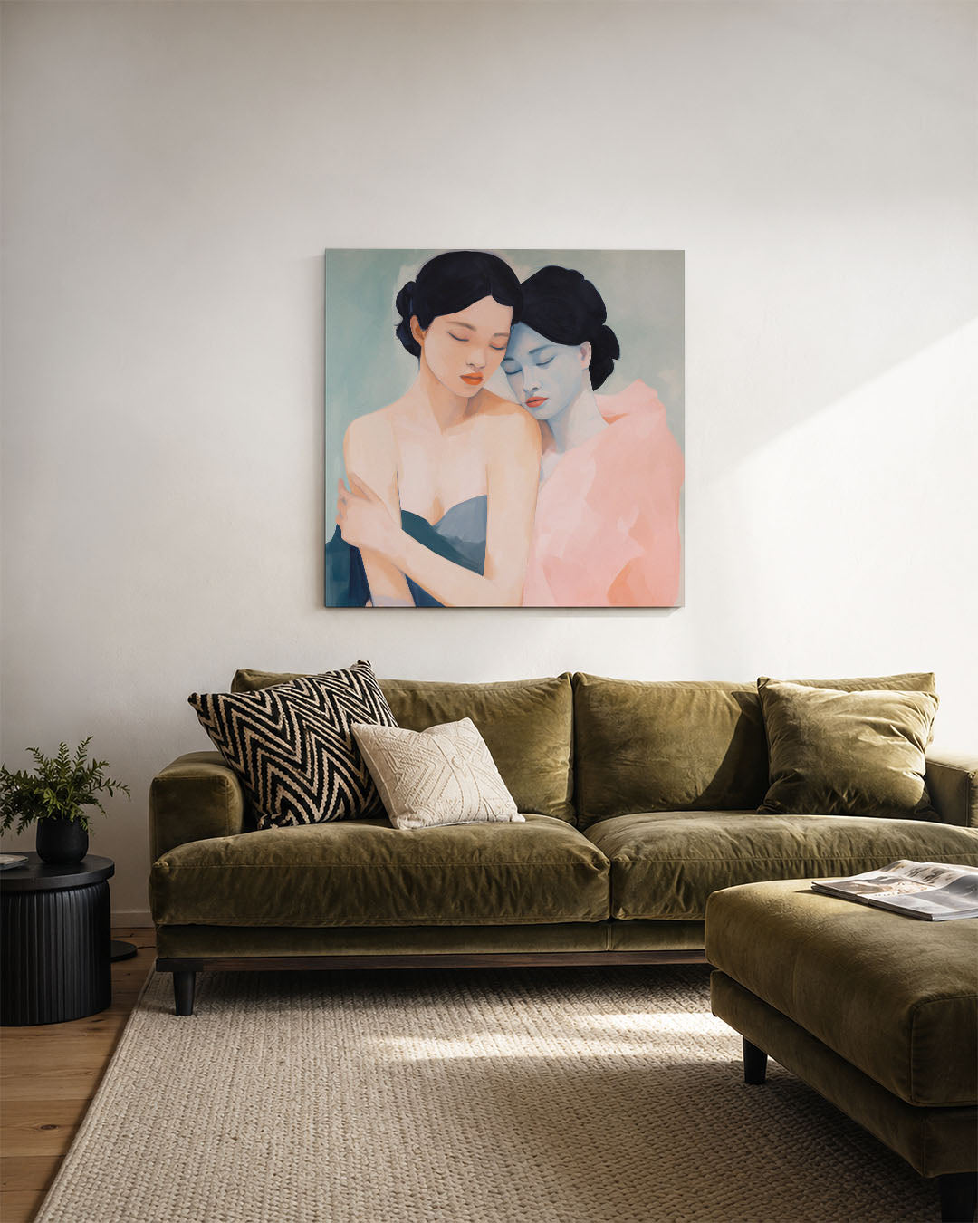 Intieme omhelzing Kunstwerk