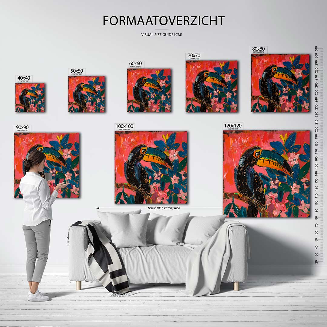 Vrolijke toekan Kunstwerk