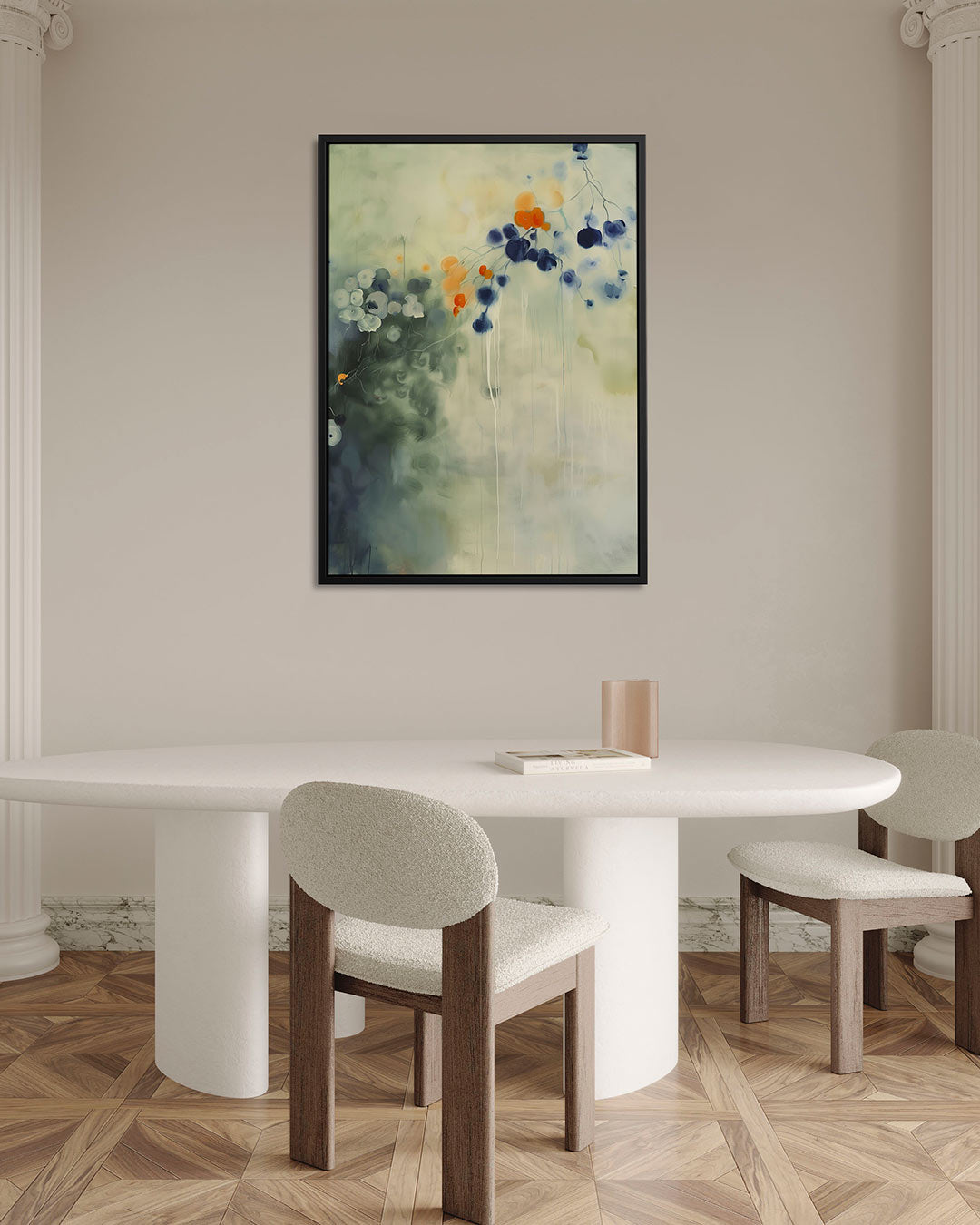 Vloeiende kleurencompositie Kunstwerk