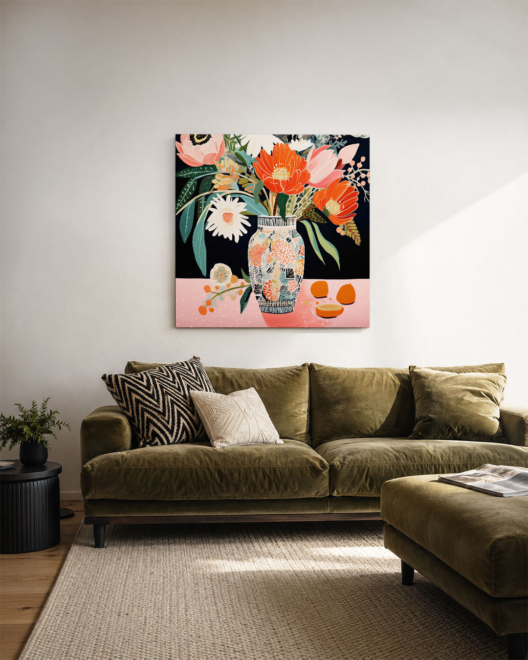Bloemen in vaas Kunstwerk