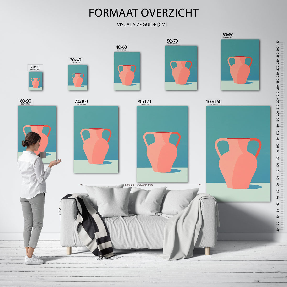 Vaas met handvatten Poster
