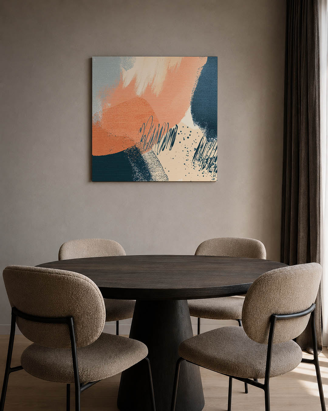 Dynamische kleurencompositie Kunstwerk