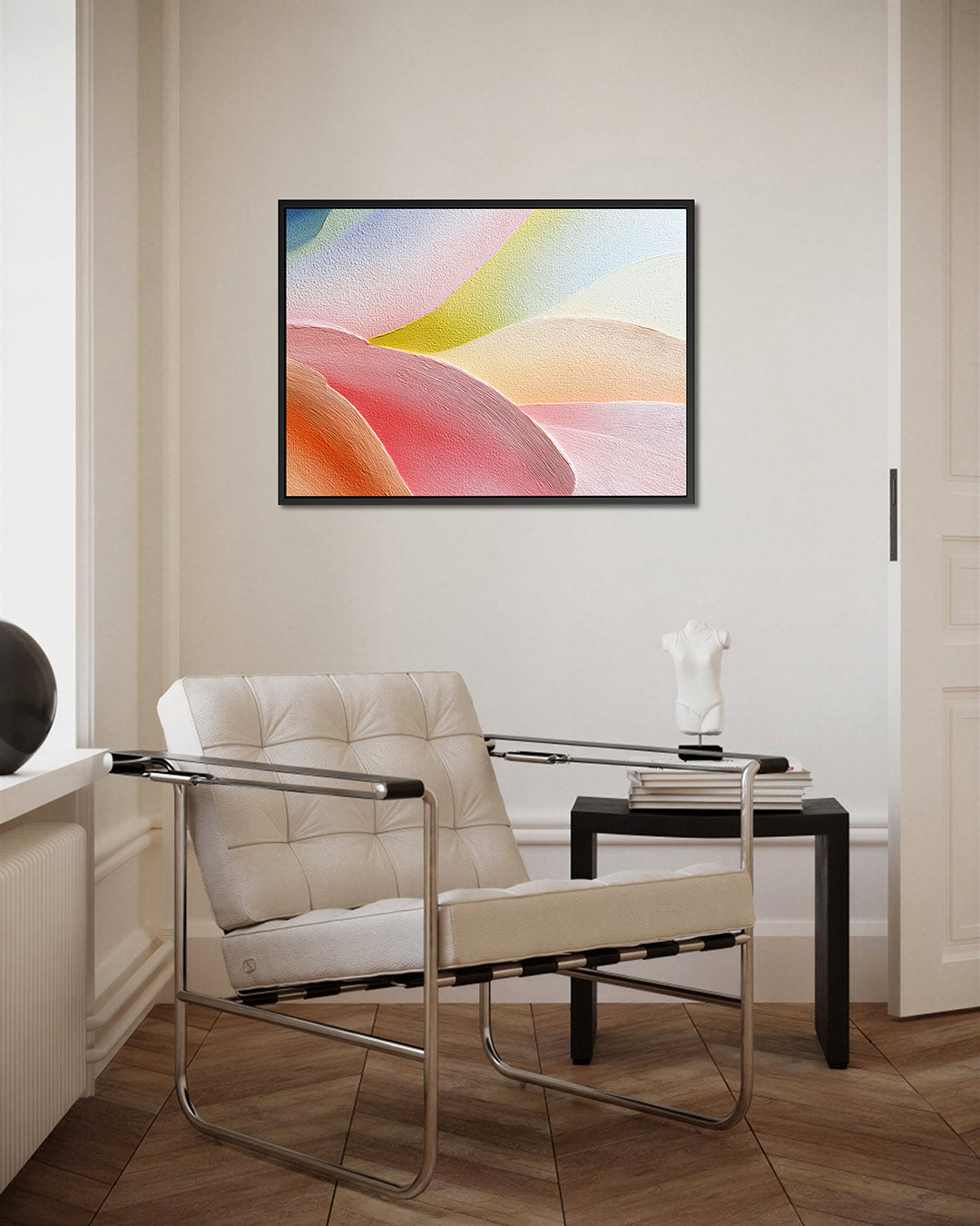 Kleurrijke golvende vormen Kunstwerk