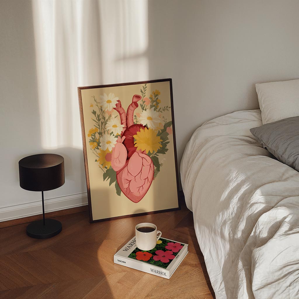 Bloeiend Hart Poster-WallArtistic