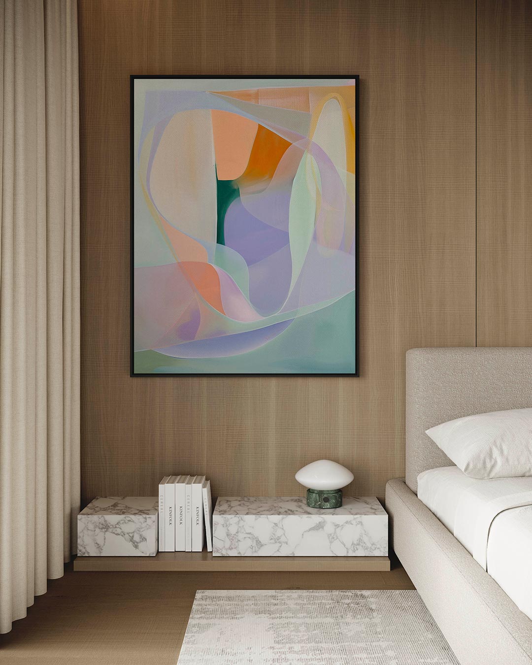 Vloeiende kleurvlakken Kunstwerk