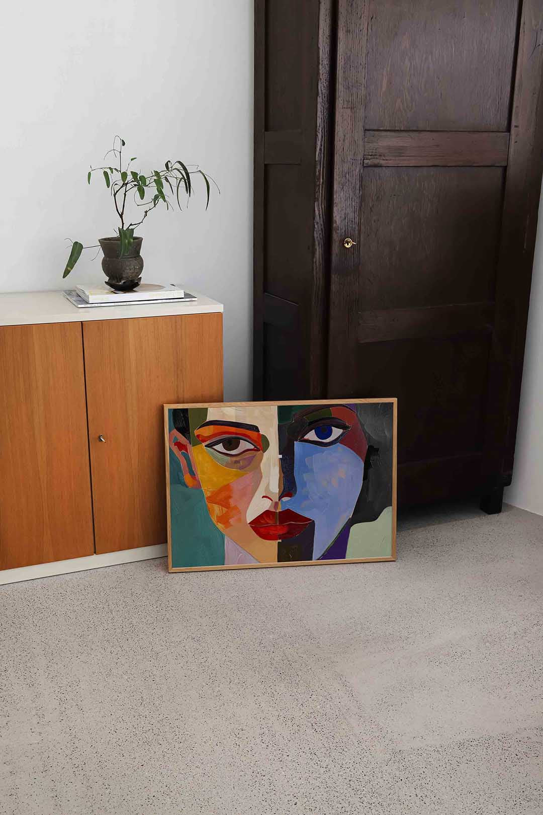 Abstract gezicht Poster