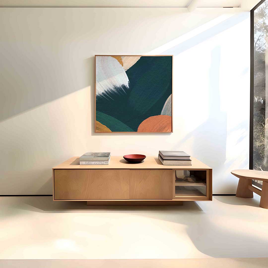 Abstracte penseelstreken Poster
