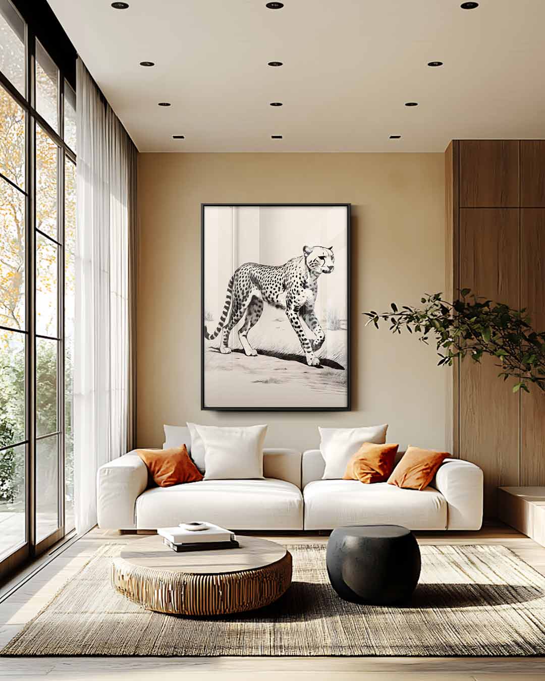 Majestueuze Cheetah in de Savanne Kunstwerk