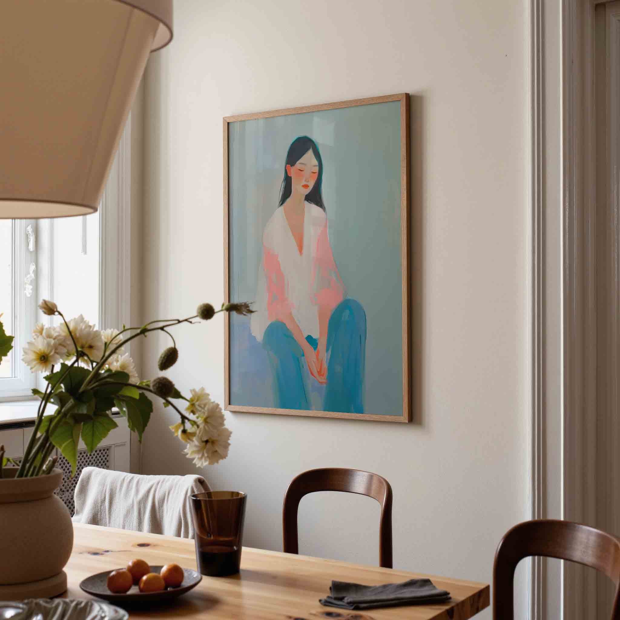 Zittende vrouw Poster