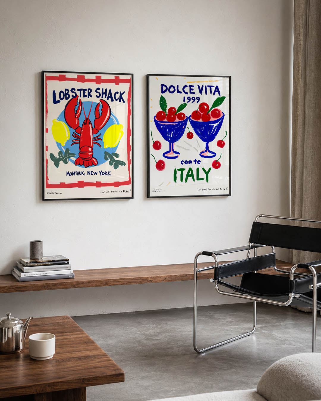 Kleurrijke kreeft Posterset