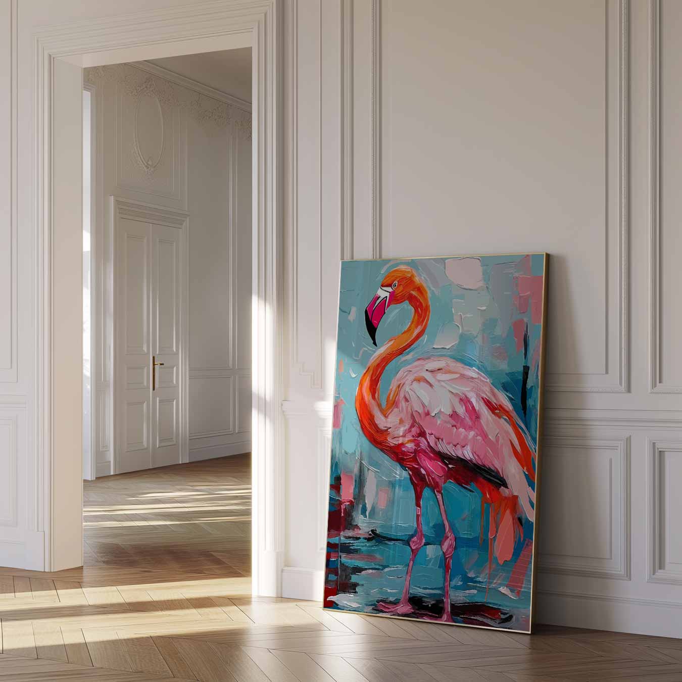 Flamingo Droomwereld Poster-WallArtistic