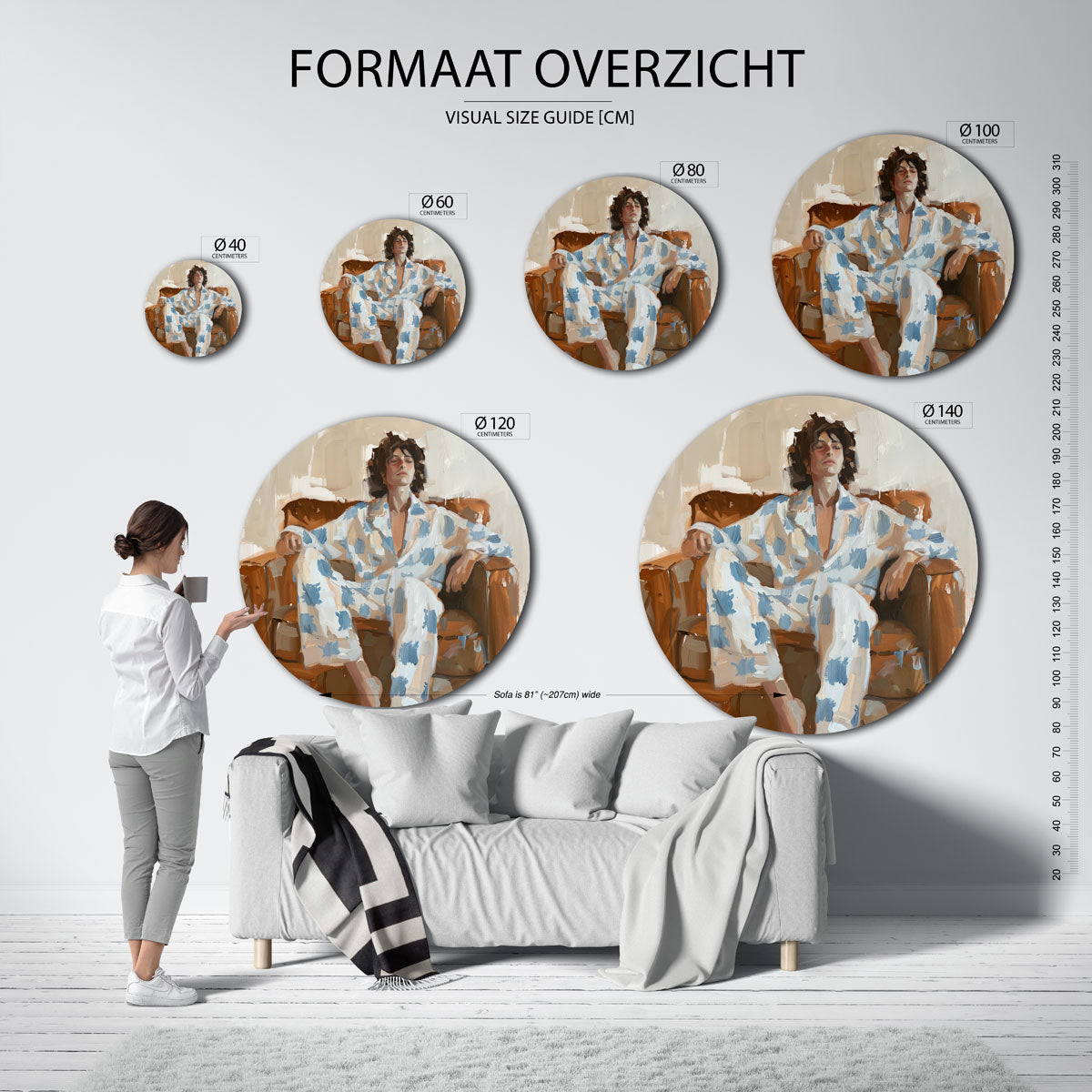 Zittende figuur Muurcirkel