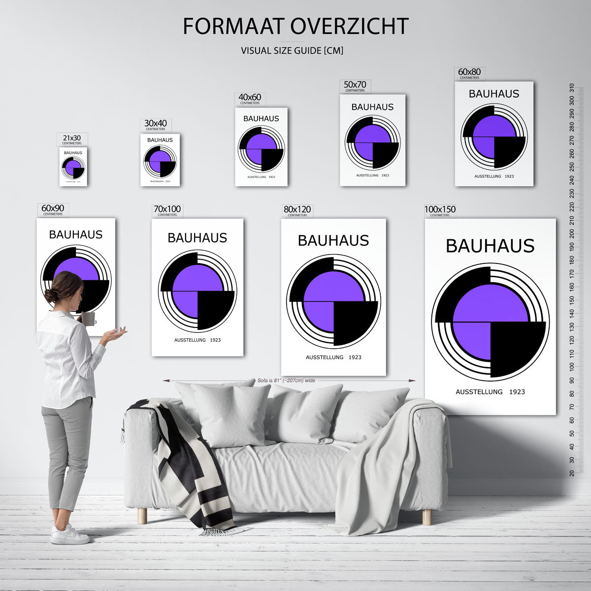 Cirkelvormen en lijnen Poster
