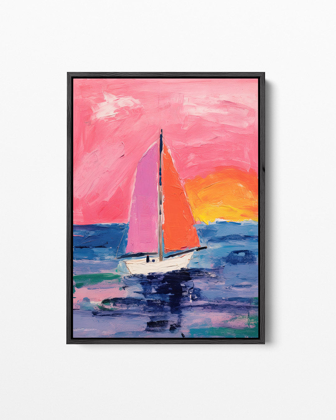 Zomerse zeilboot Kunstwerk