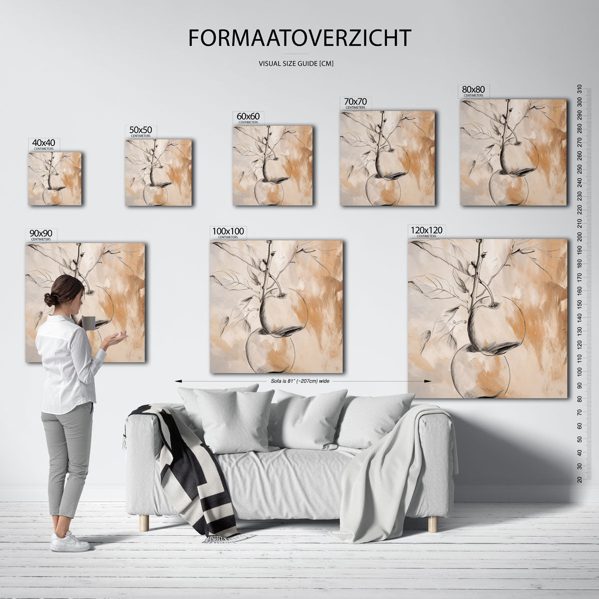 Twee appels aan tak Poster