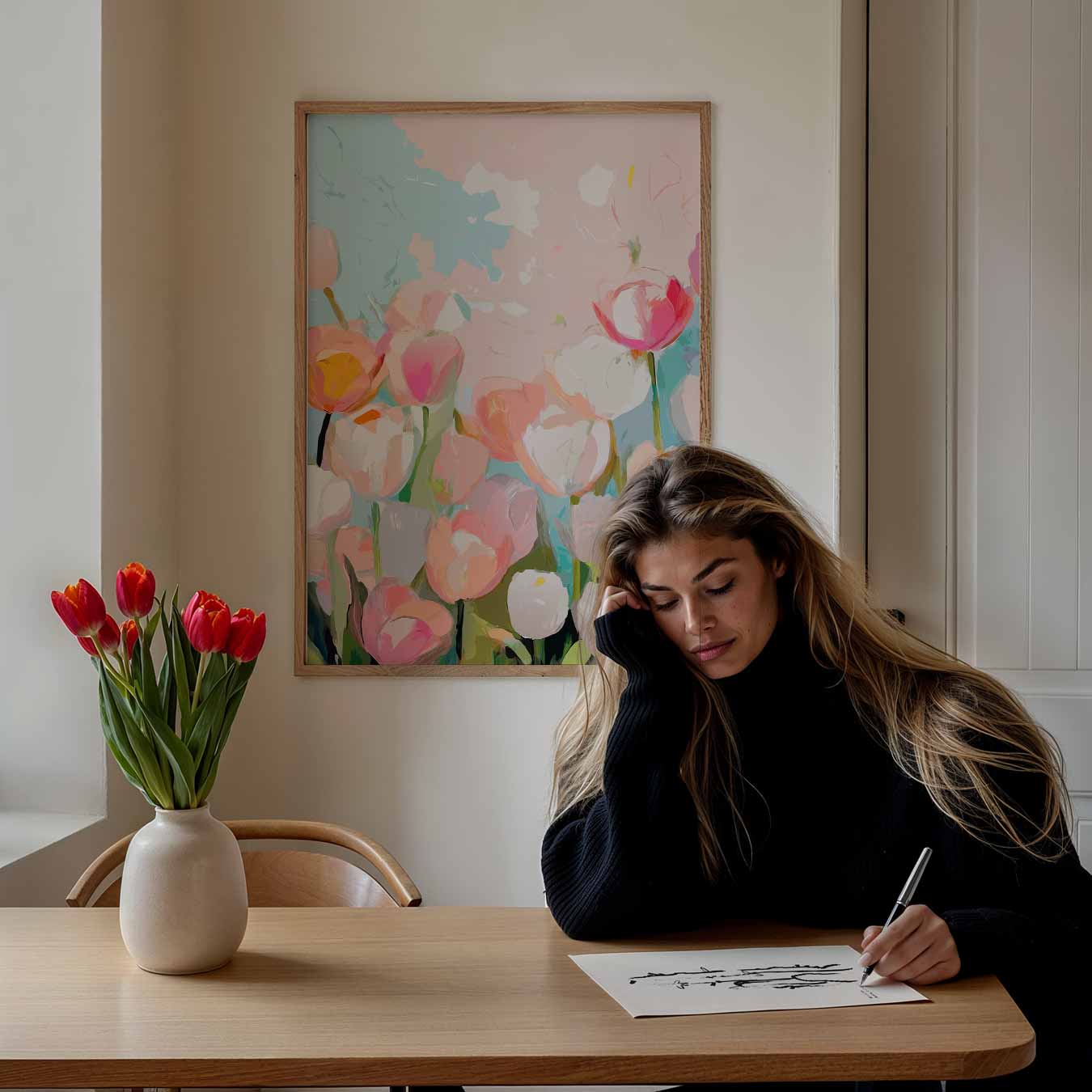 Bloemenpracht Tulpenposter-WallArtistic