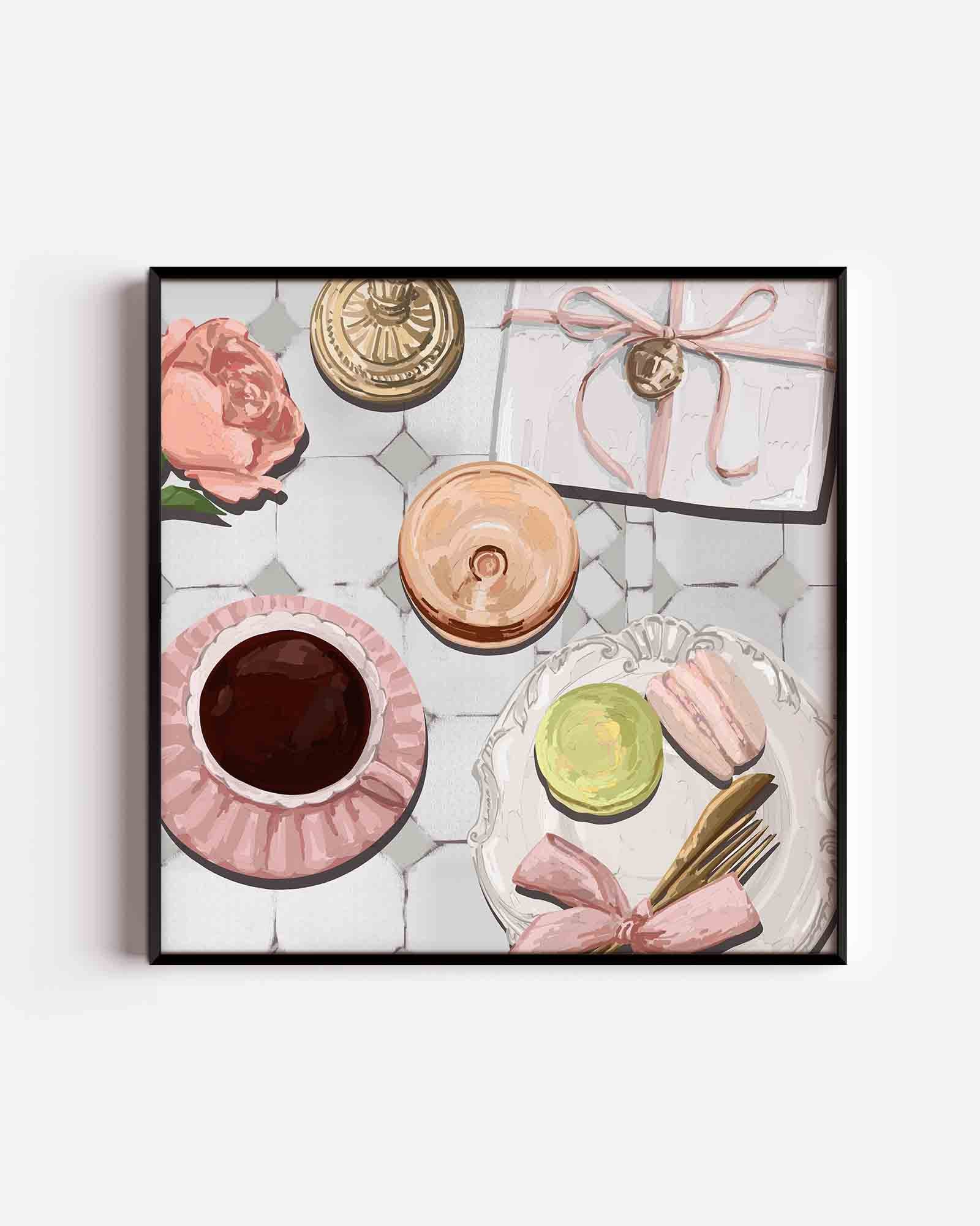Ontbijt tafel Poster