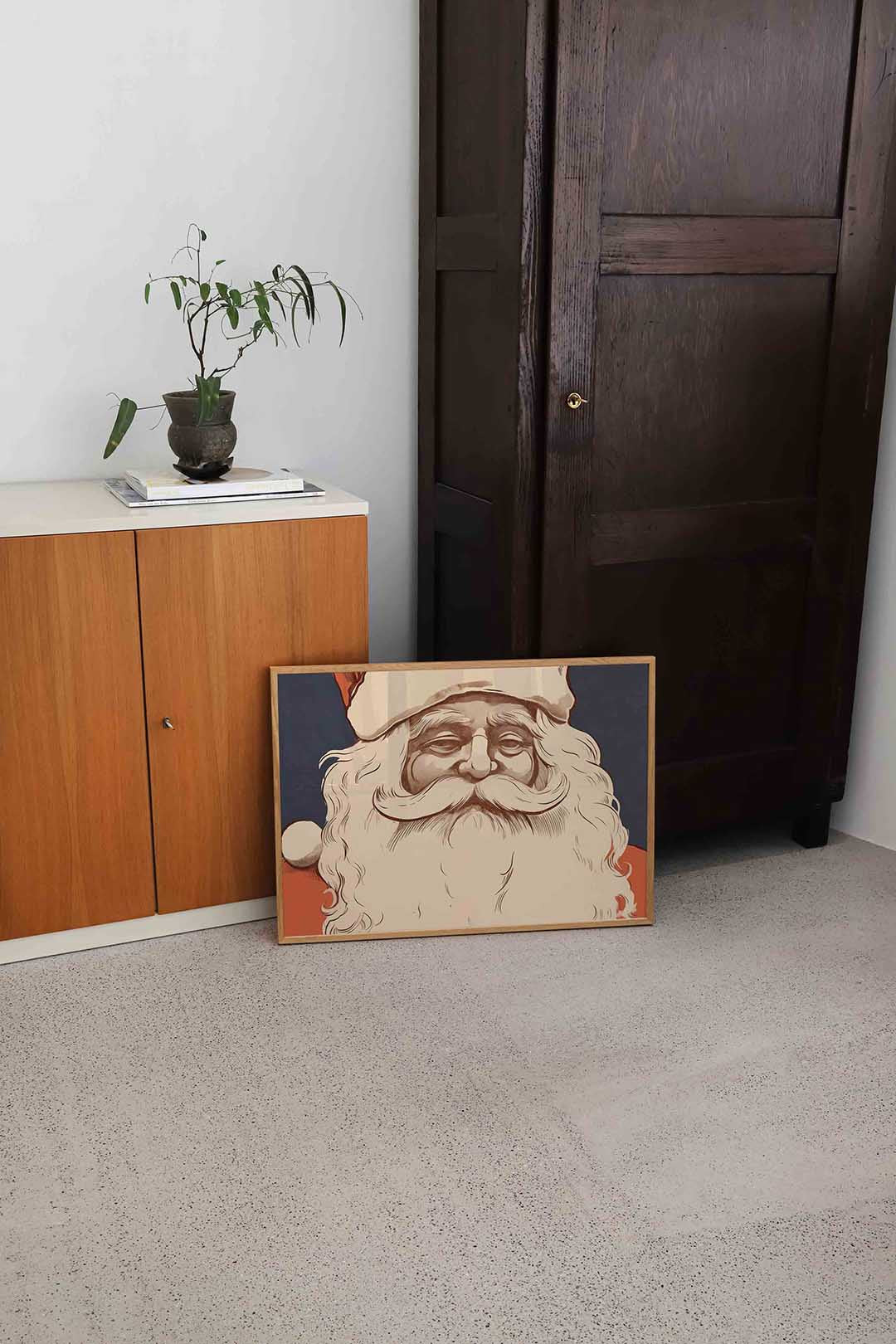 Kerstman portret Poster