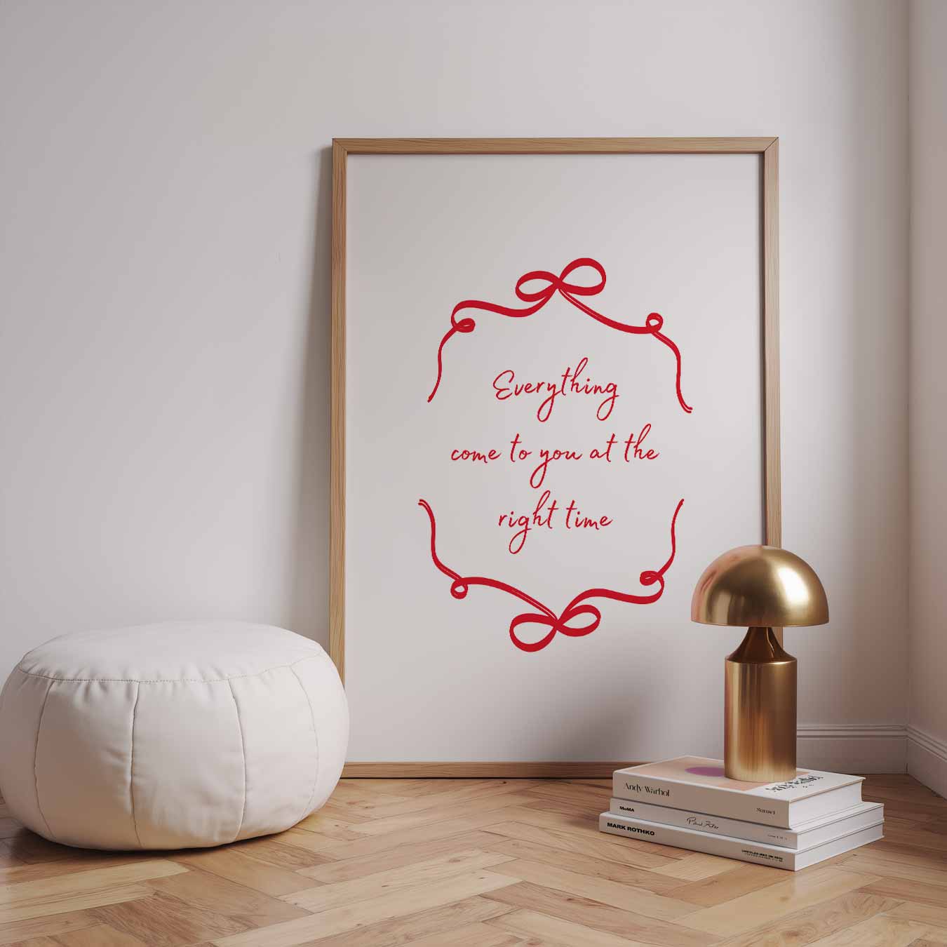 Inspirerende Wacht-Op-Het-Juiste-Moment Poster-WallArtistic