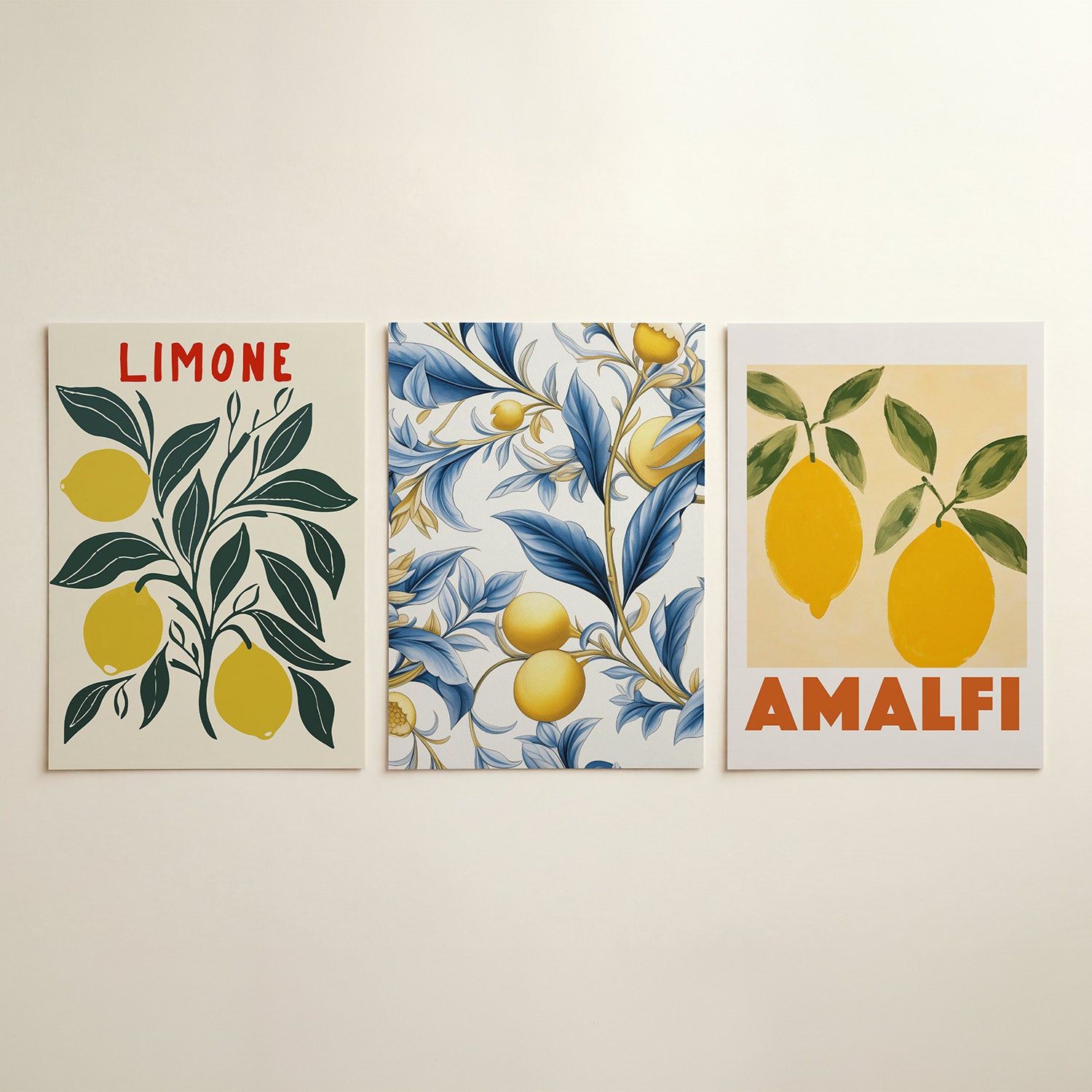 Citroen en bladeren Posterset