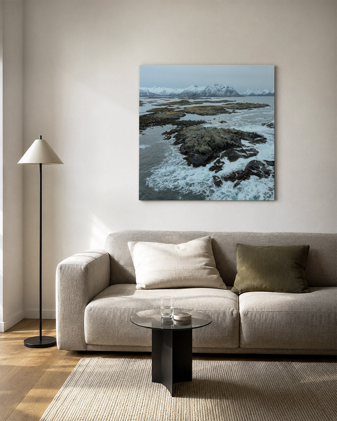 Rotsachtige kustlijn Kunstwerk