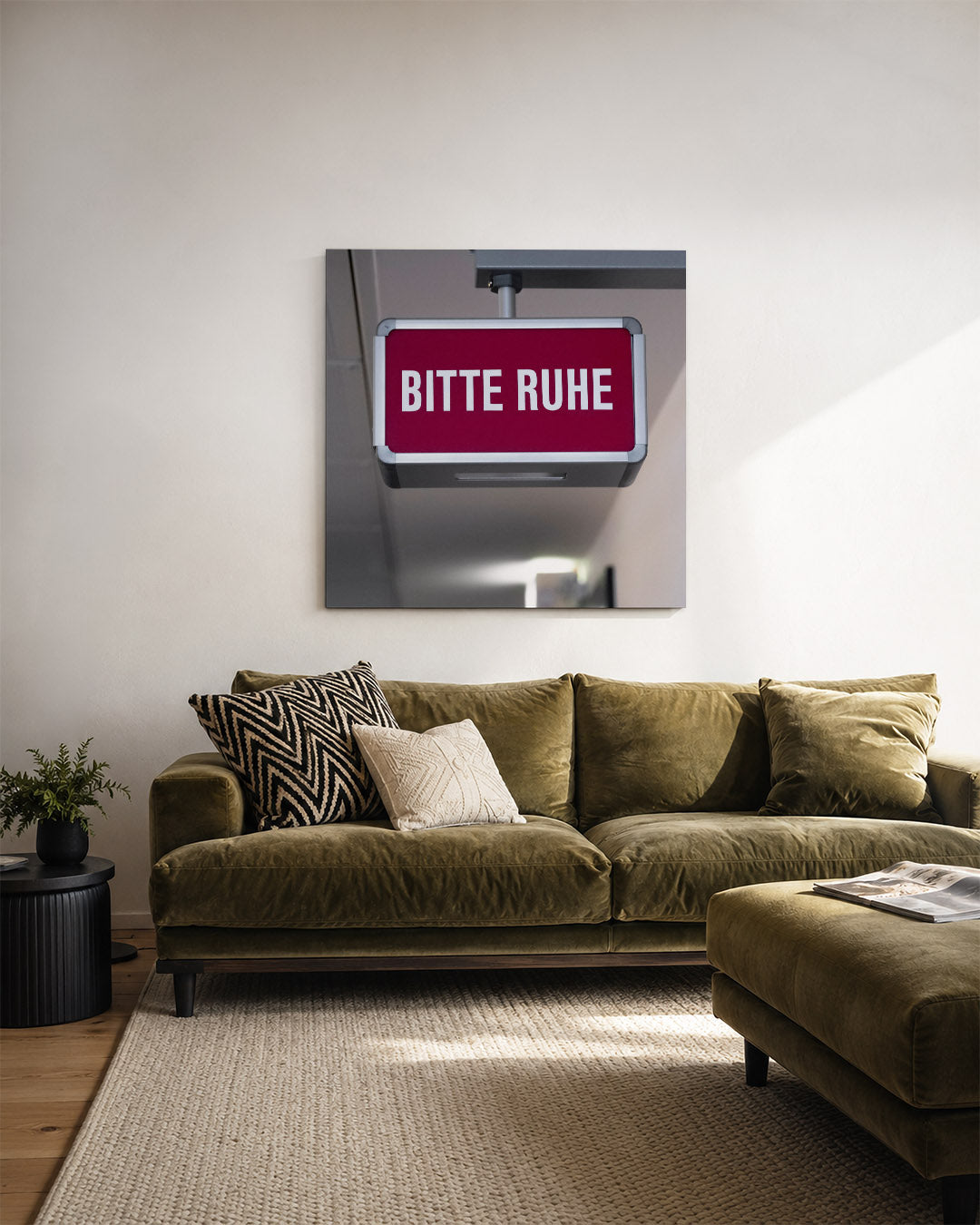Rustig verzoek bord Kunstwerk