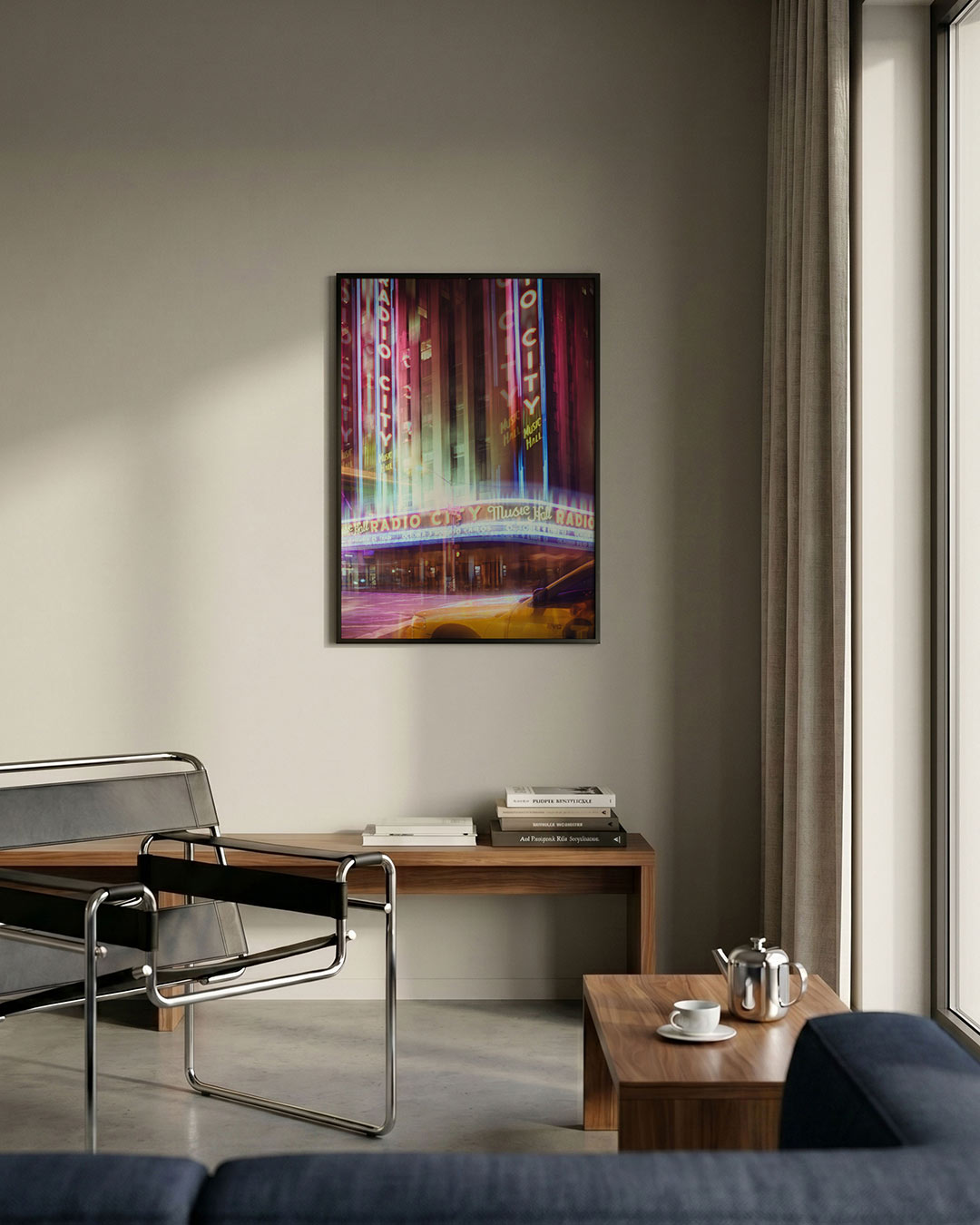 Stedelijke neon lichten Poster
