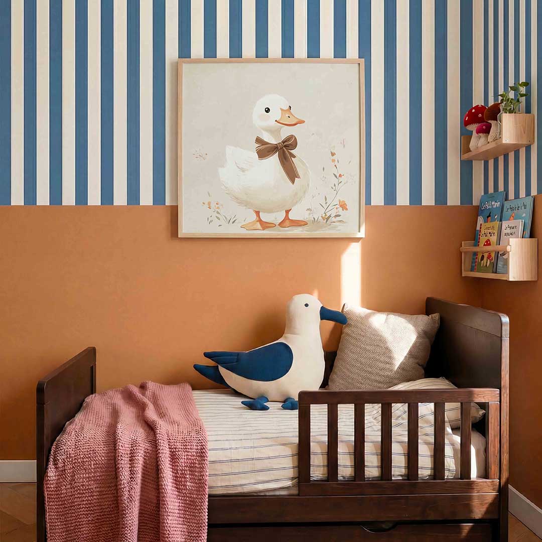 Eend met strik Poster