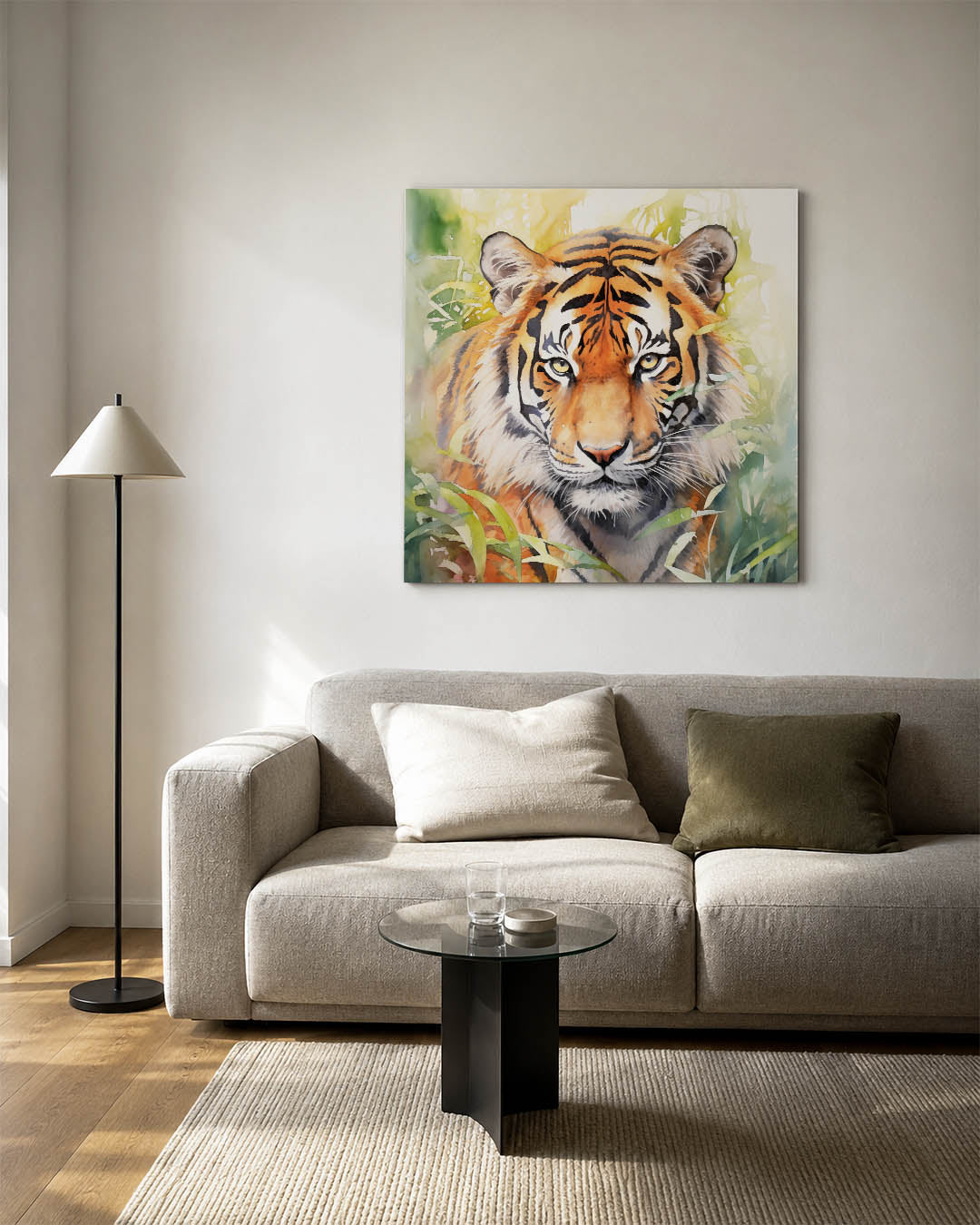 Tijger in jungle Kunstwerk