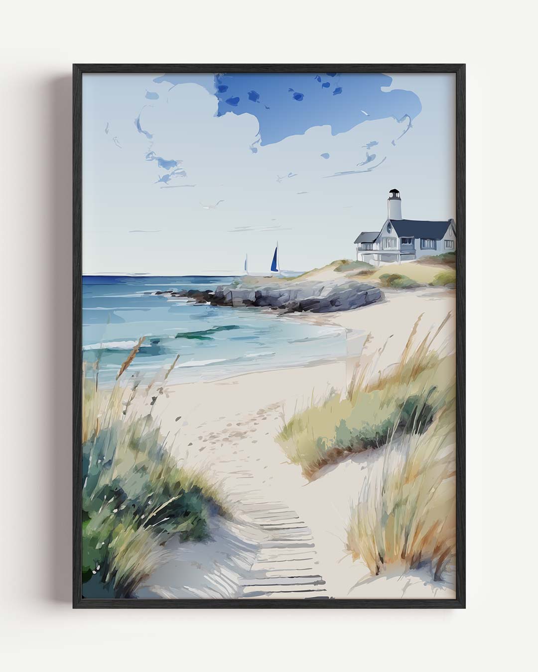 Dromerige Strandwandeling Poster-WallArtistic