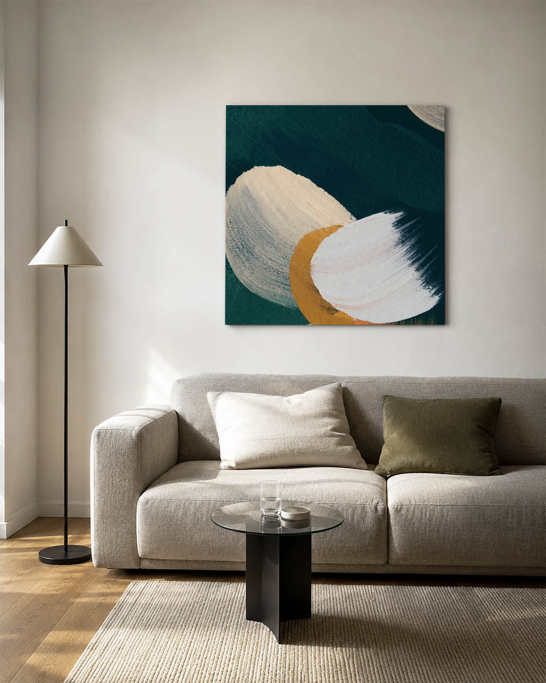 Organische borstelstreken Kunstwerk