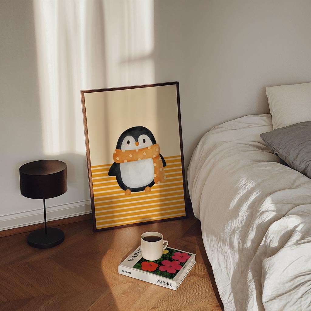 Schattige Pinguïn Illustratie Poster-WallArtistic