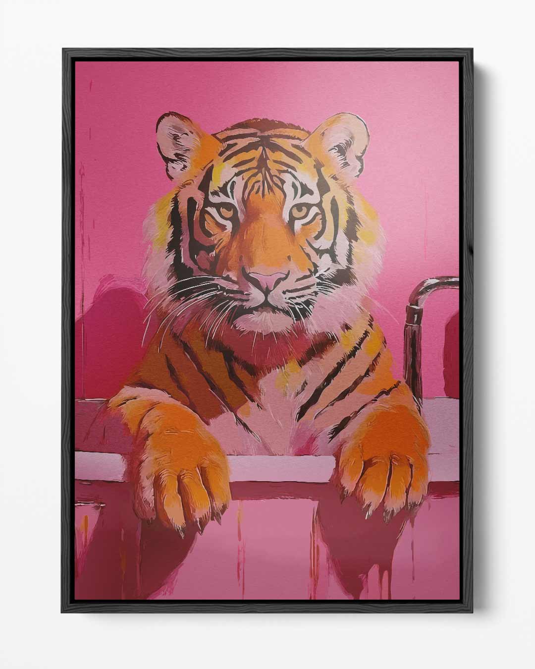 Tijger in Bad Kunstwerk