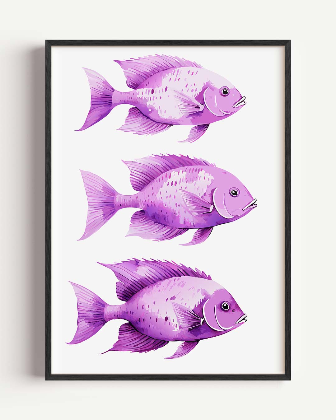 Paarse Vissen Wandkunst Poster-WallArtistic