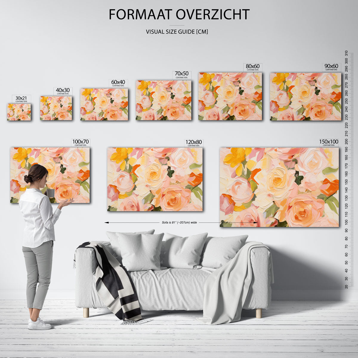 Bloemen in zachte tinten Poster
