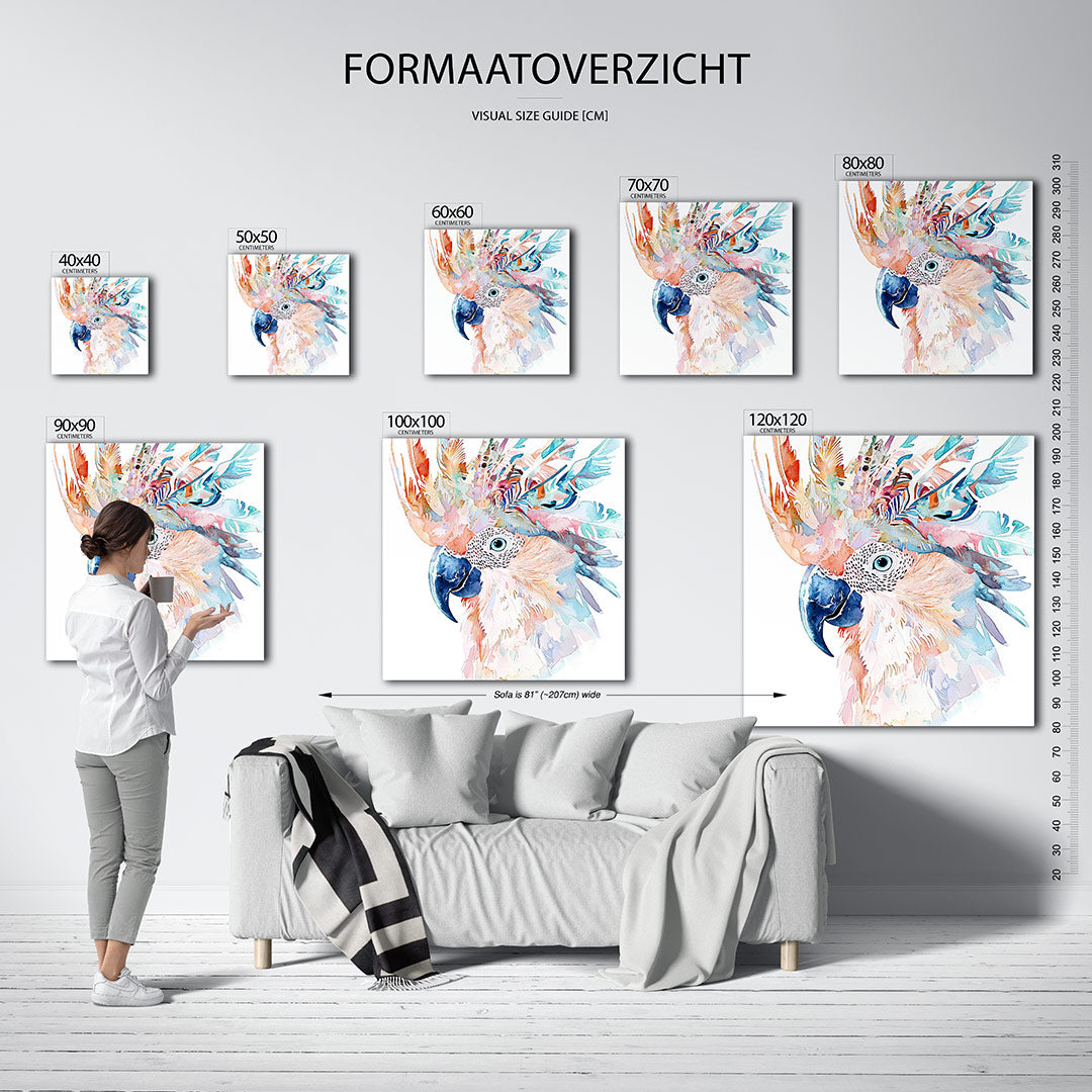 Vrolijke vogel illustratie Kunstwerk