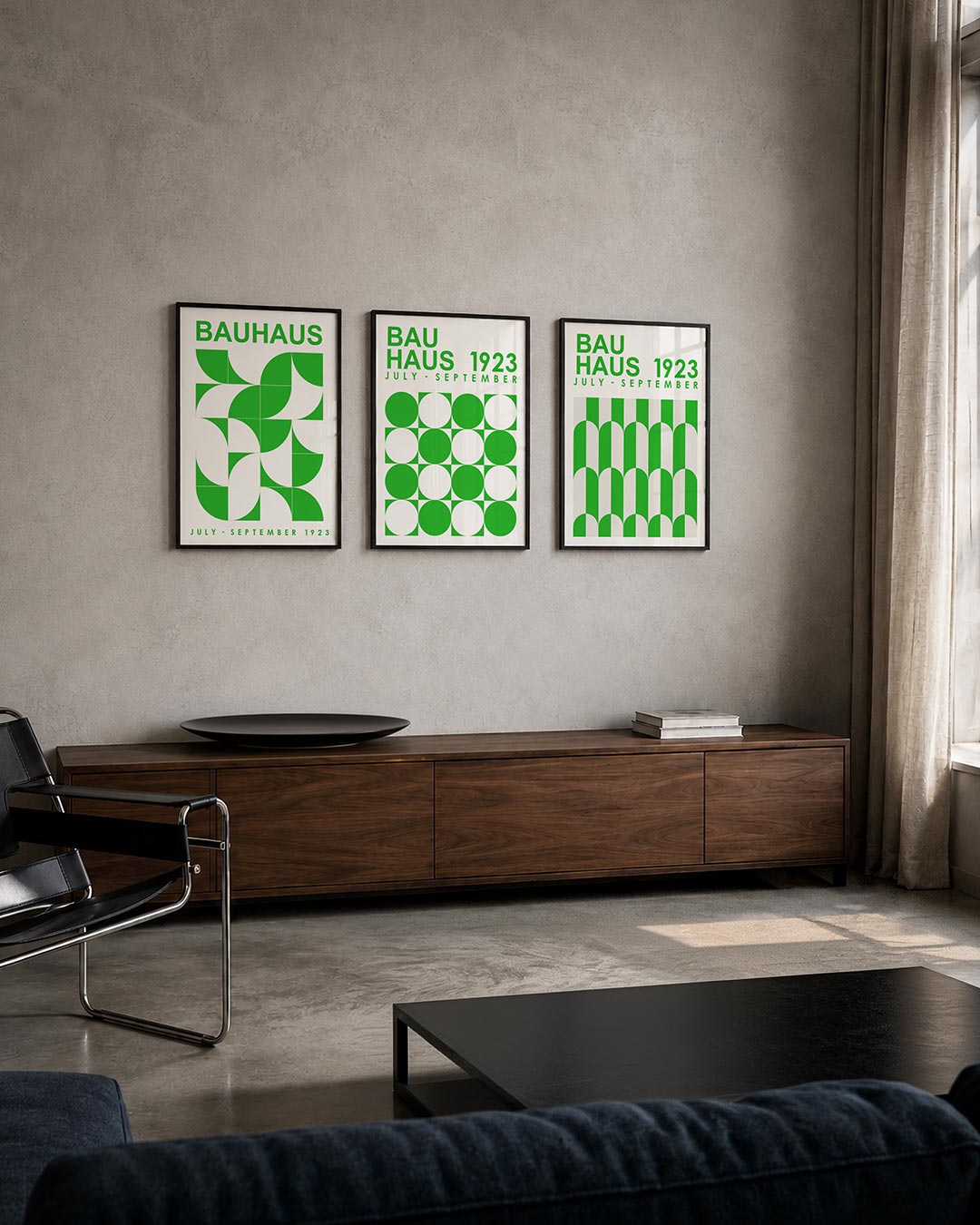 Groene vormenritme Posterset