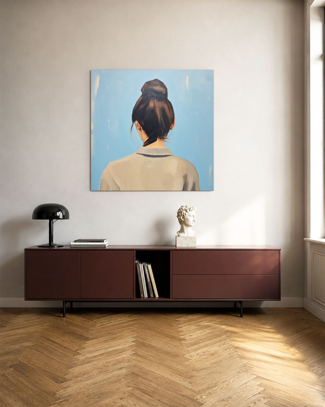 Vrouwelijke rugaanzicht Kunstwerk
