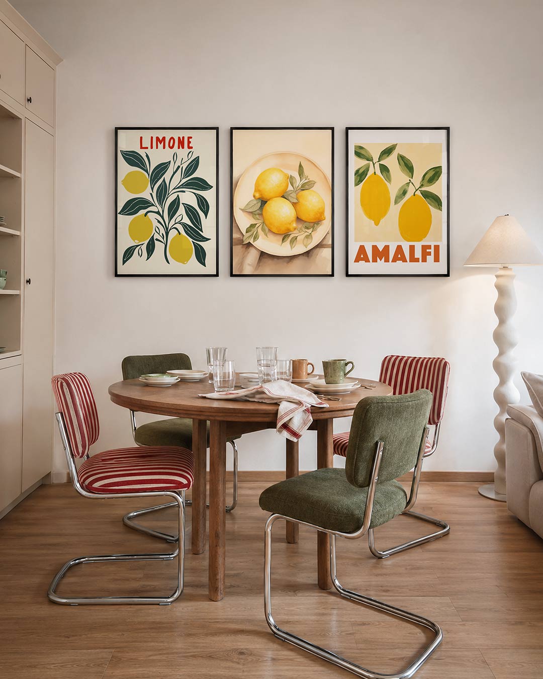 Citroen en bladeren Posterset