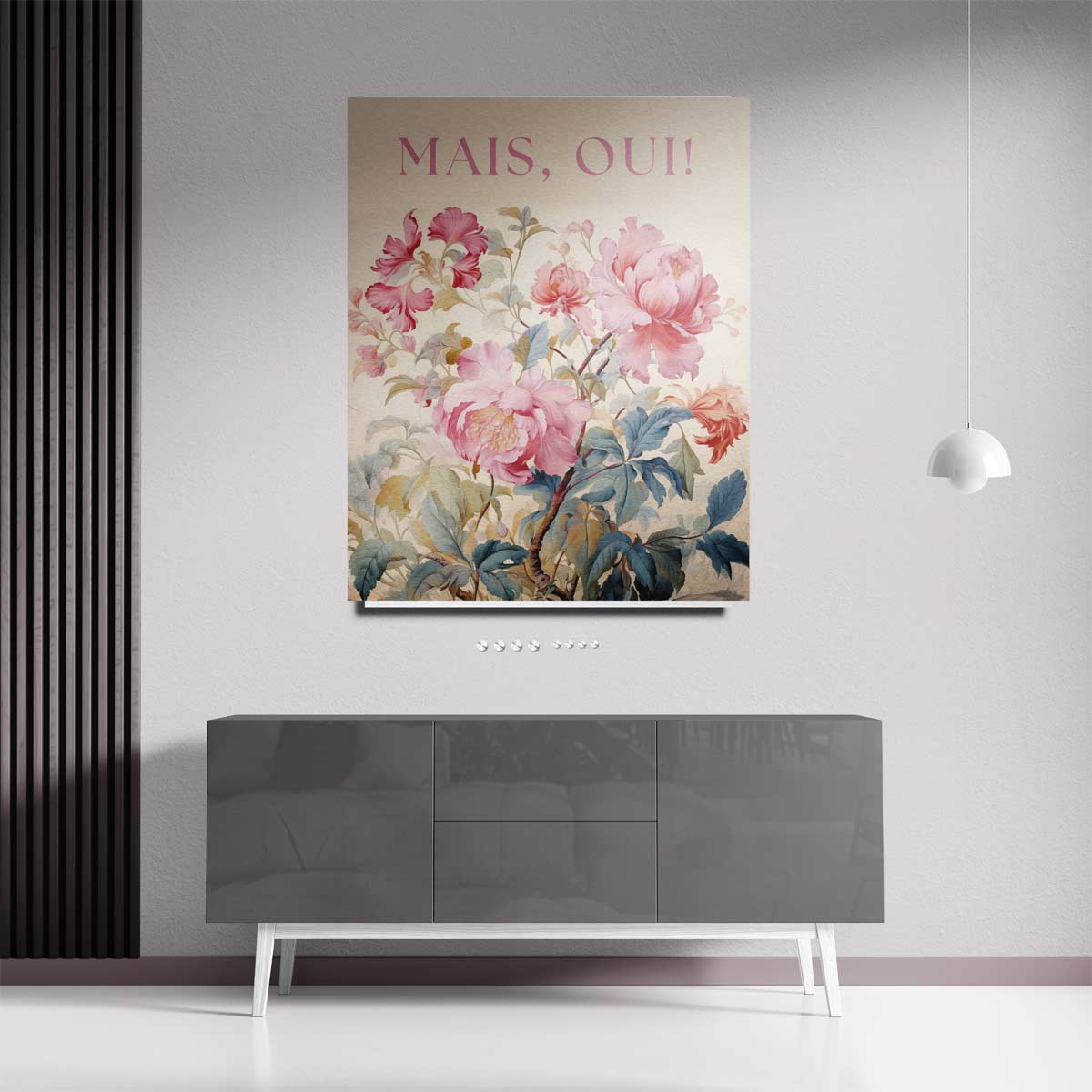 Mais, Oui! - Bloemenpracht in Pastel Kunstwerk-canvas-dibond-plexiglas-wanddecoratie-WallArtistic