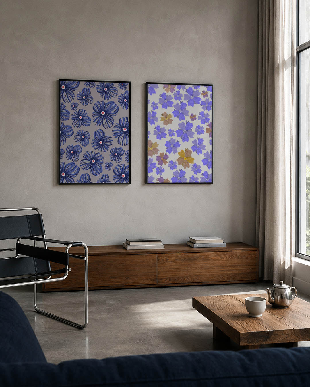 Bloemvormen en patronen Posterset