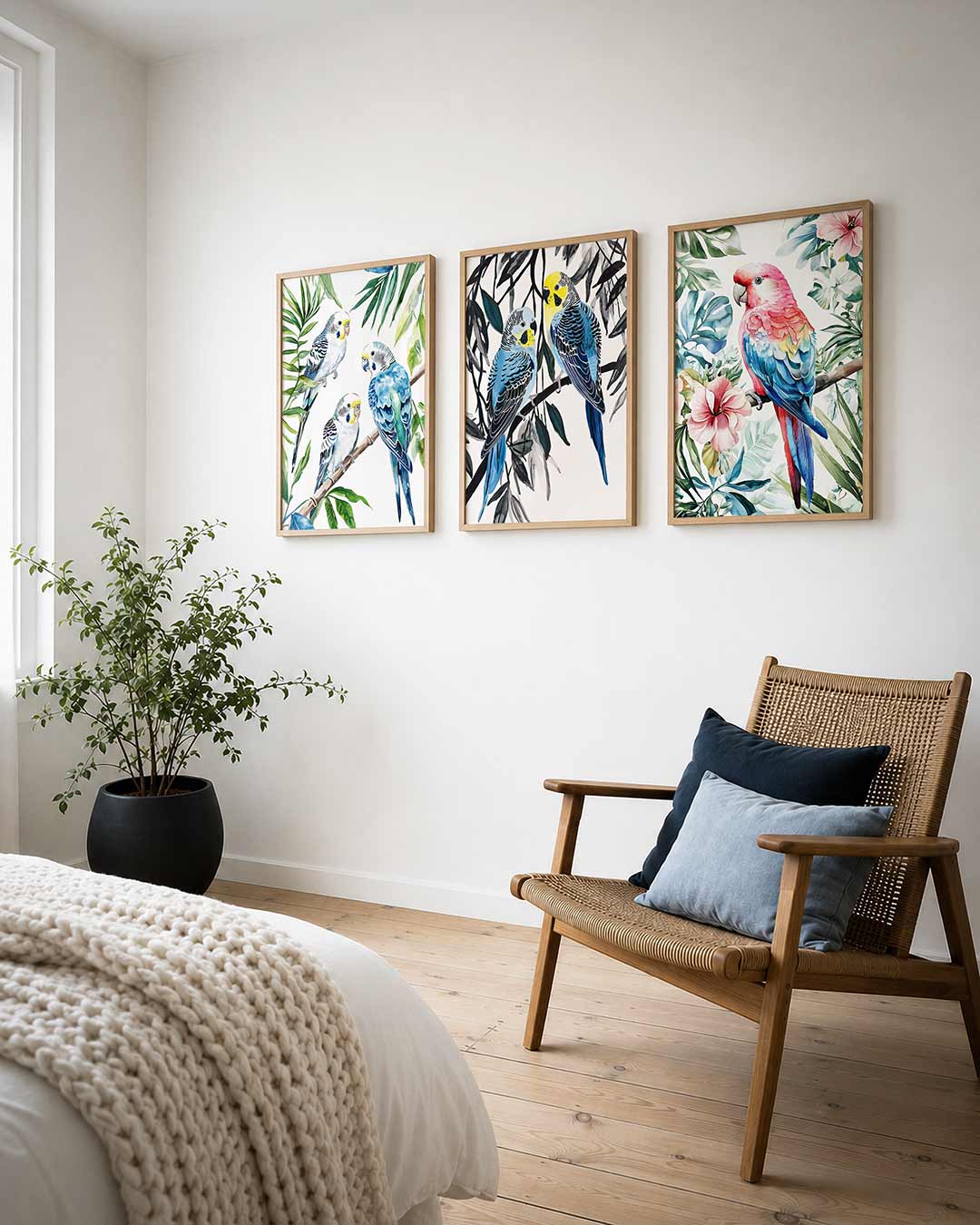 Vogels en bladeren Posterset