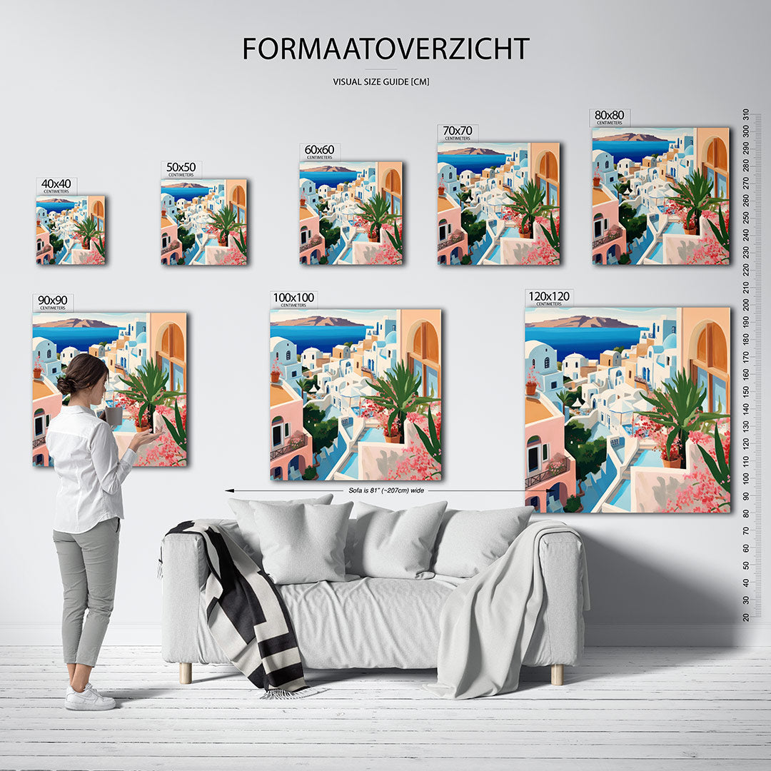 Mediterraans dorp Kunstwerk