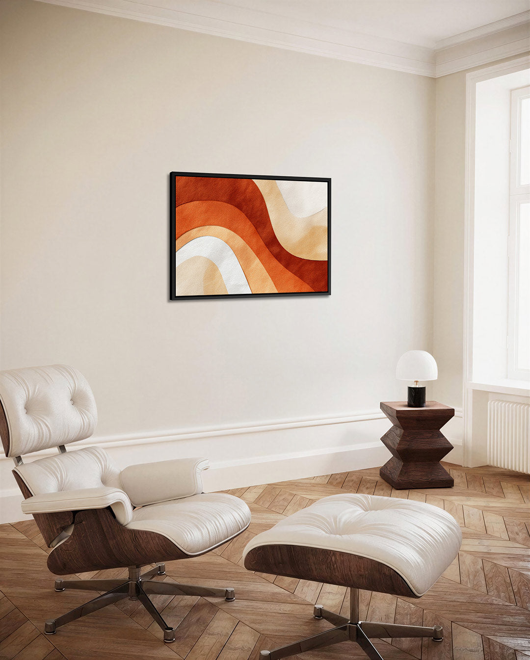Golvende kleurencompositie Kunstwerk