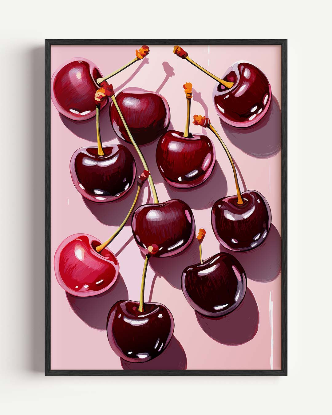 Kersenliefde voor aan de Muur Poster-WallArtistic