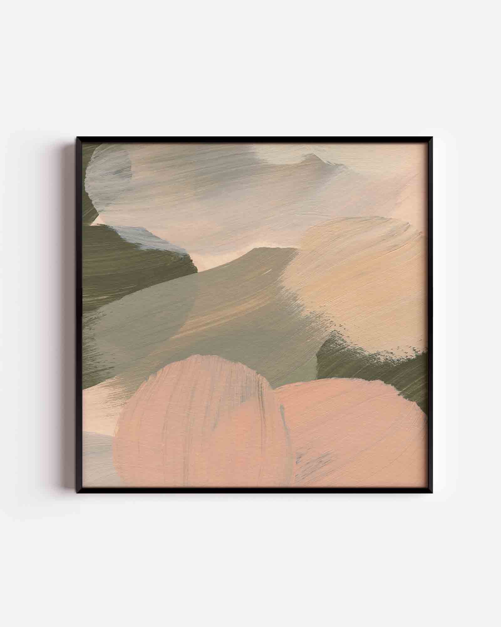 Abstracte penseelstreken Poster