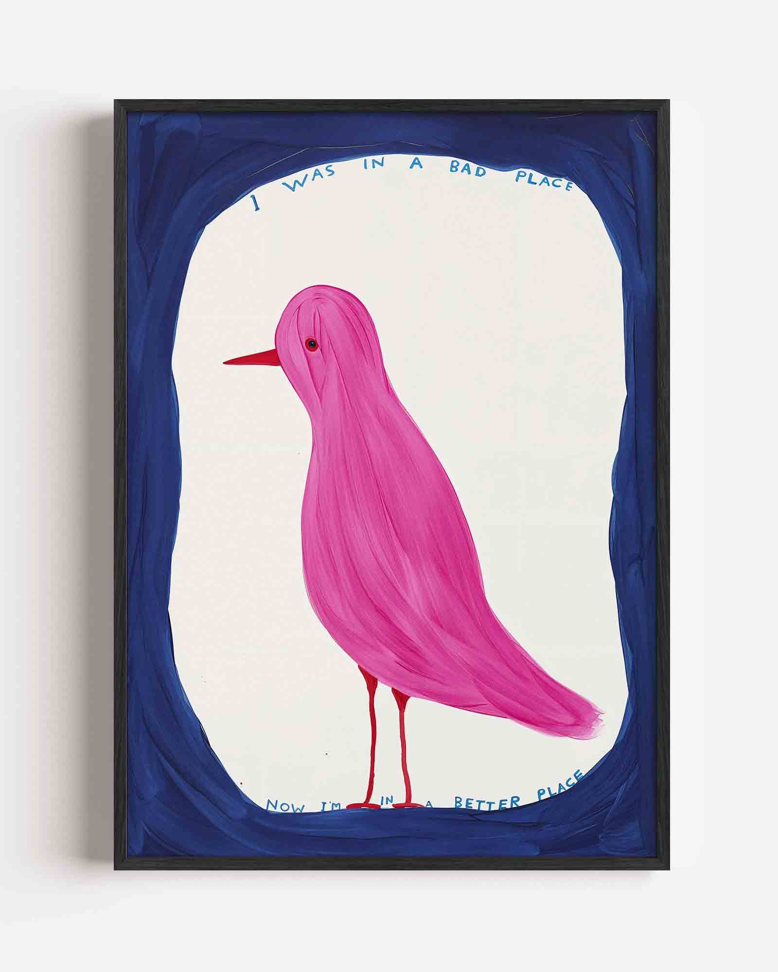 Roze vogel Poster