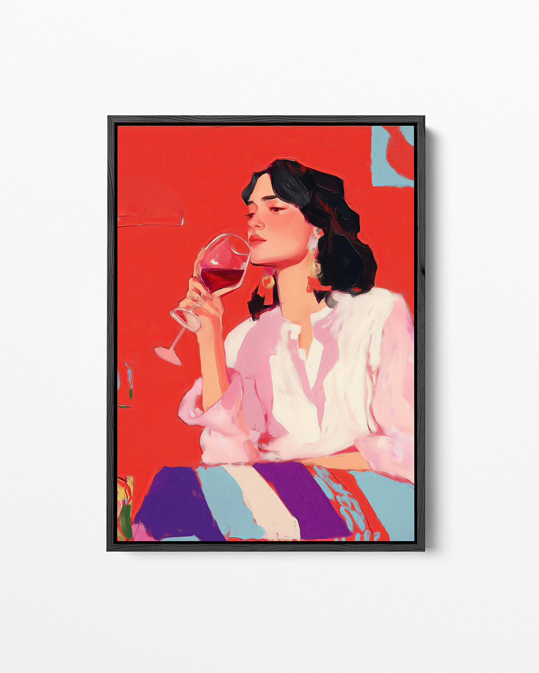 Vrouw met wijnglas Kunstwerk